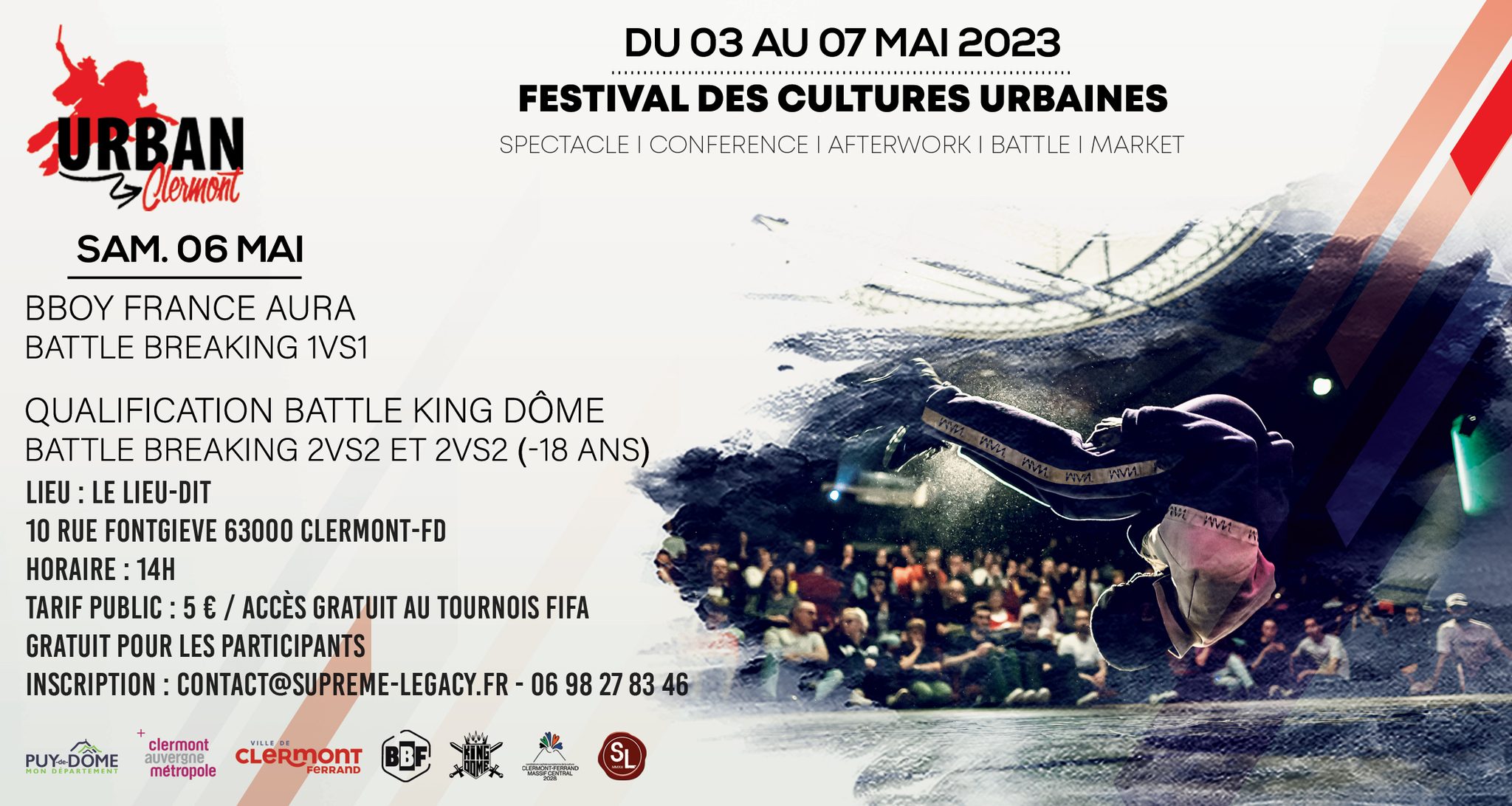 Urban Clermont 2023 | Bboyfrance AURA + Qualif Battle King Dôme
